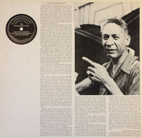 Jelly Roll Morton : New Orleans Memories & Last Band Dates (2xLP, Comp, Mono, PR )