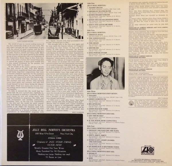 Jelly Roll Morton : New Orleans Memories & Last Band Dates (2xLP, Comp, Mono, PR )
