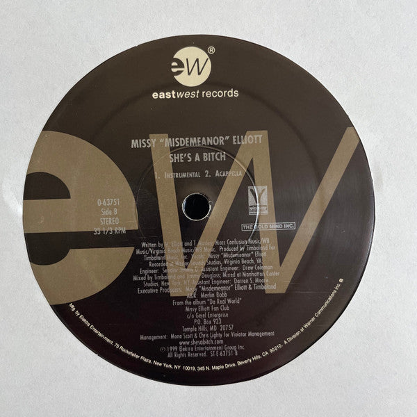 Missy "Misdemeanor" Elliott* : She's A Bitch (12")