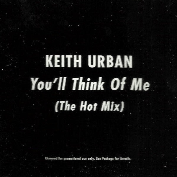 Keith Urban : You'll Think Of Me (CD, Single, Promo)