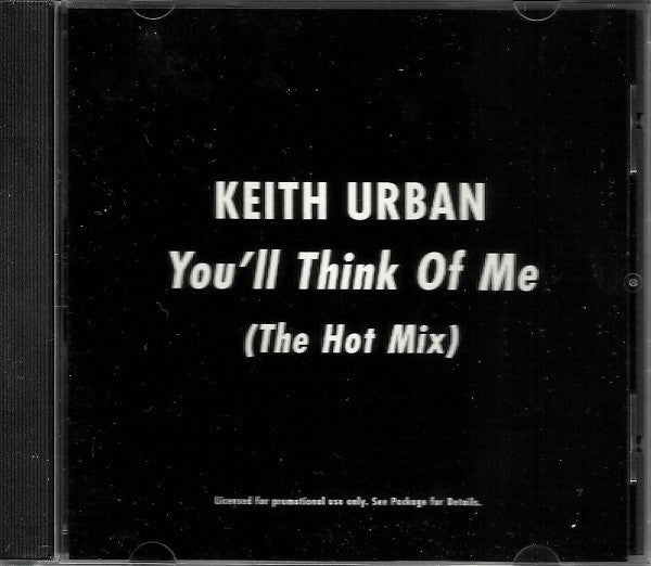 Keith Urban : You'll Think Of Me (CD, Single, Promo)