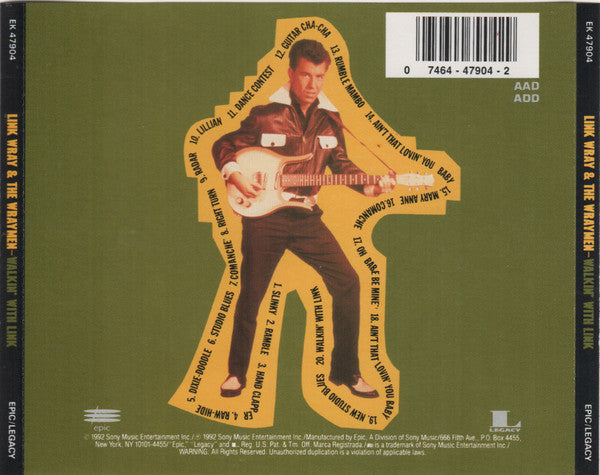 Link Wray And His Ray Men : Walkin' With Link (CD, Comp, Mono)