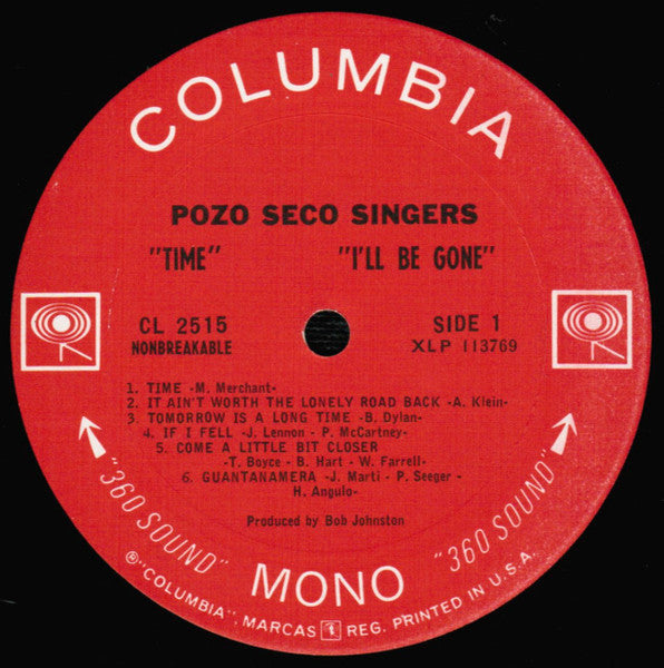 The Pozo-Seco Singers : Time (LP, Album, Mono)