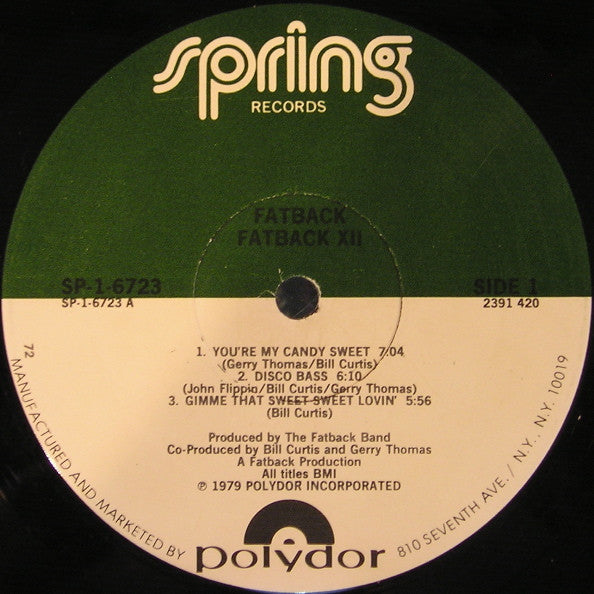 The Fatback Band : Fatback XII (LP, Album, 72)