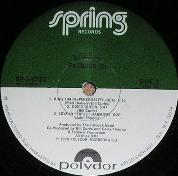 The Fatback Band : Fatback XII (LP, Album, 72)