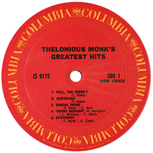 Thelonious Monk : Monk's Greatest Hits (LP, Comp, RE)