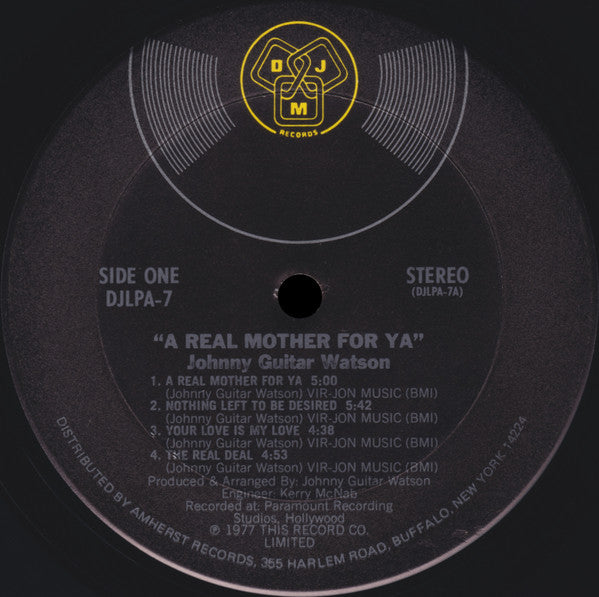 Johnny Guitar Watson : A Real Mother For Ya (LP, Album, Pit)