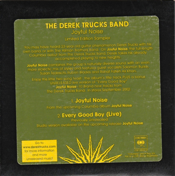 The Derek Trucks Band : Joyful Noise (CD, Ltd, Promo, Smplr)