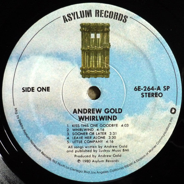 Andrew Gold : Whirlwind (LP, Album, Spe)
