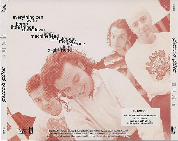 Bush : Sixteen Stone (CD, Album, Club, RE, Cin)