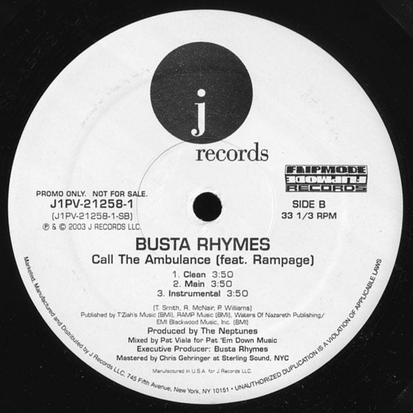 Busta Rhymes & Mariah Carey : I Know What You Want (12", Promo)