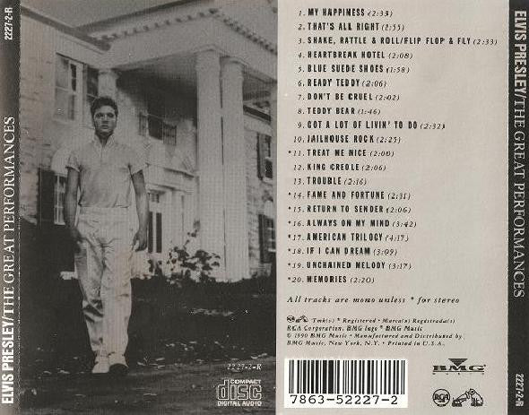 Elvis Presley : The Great Performances (CD, Comp, RM)
