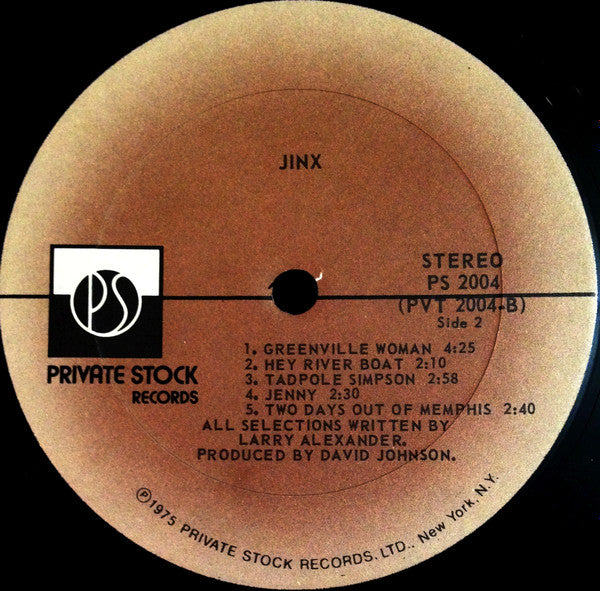 Larry "Jinx" Alexander : Jinx (LP, Album)