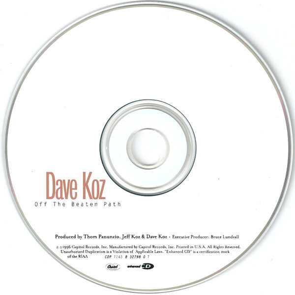 Dave Koz : Off The Beaten Path (HDCD, Album, Enh)