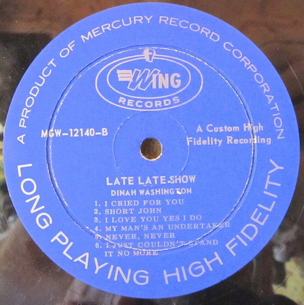 Dinah Washington : Late Late Show (LP, Comp, Mono)