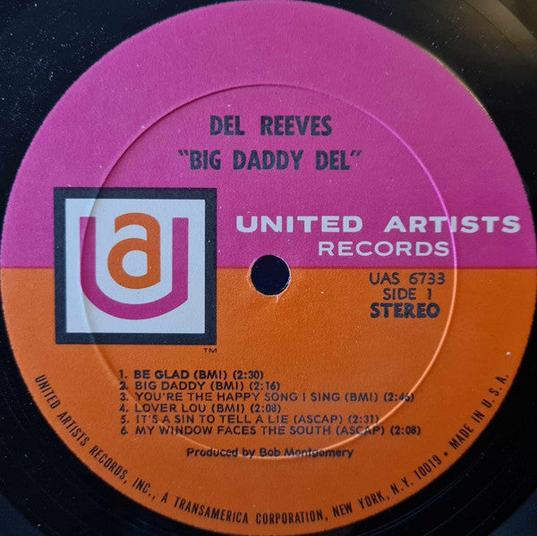Del Reeves : Big Daddy Del (LP, Album)
