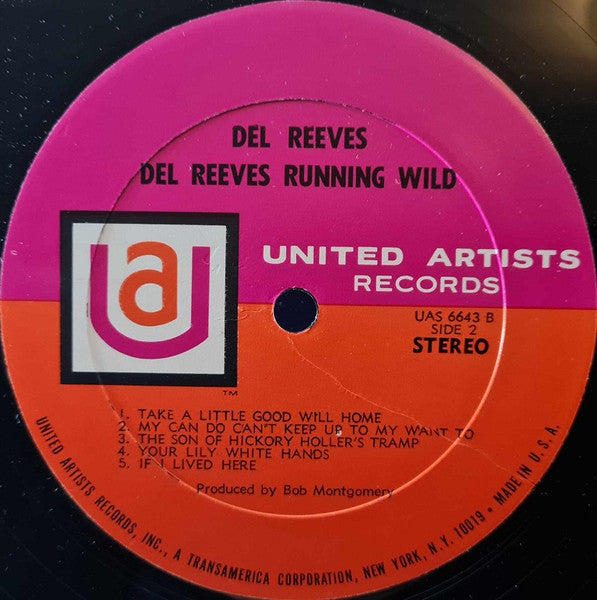Del Reeves : Running Wild (LP, Album)