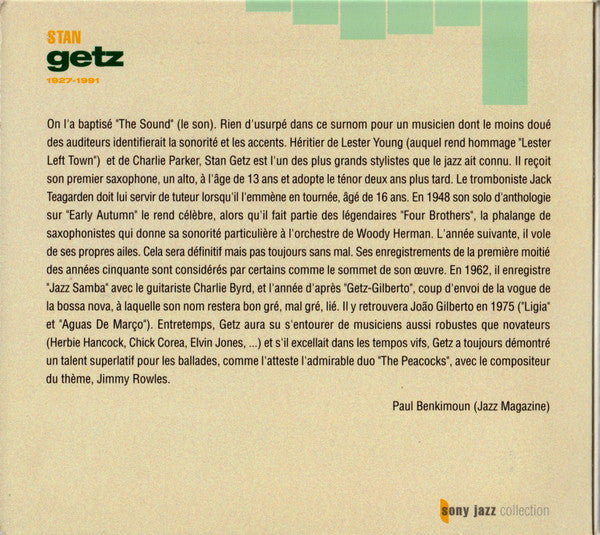Stan Getz : Stan Getz (CD, Comp, RE, Dig)