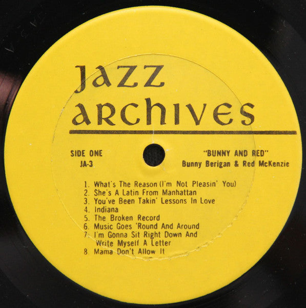 Bunny Berigan - Red McKenzie And The Mound City Blue Blowers : Bunny And Red (LP, Comp, Son)