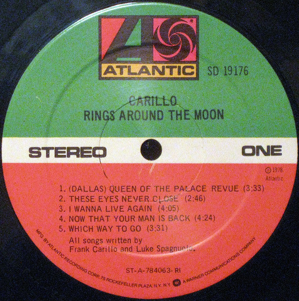 Carillo (2) : Rings Around The Moon (LP, Album, Ric)