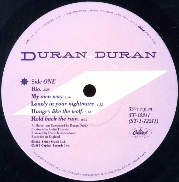 Duran Duran : Rio (LP, Album, RE, RM, 3rd)