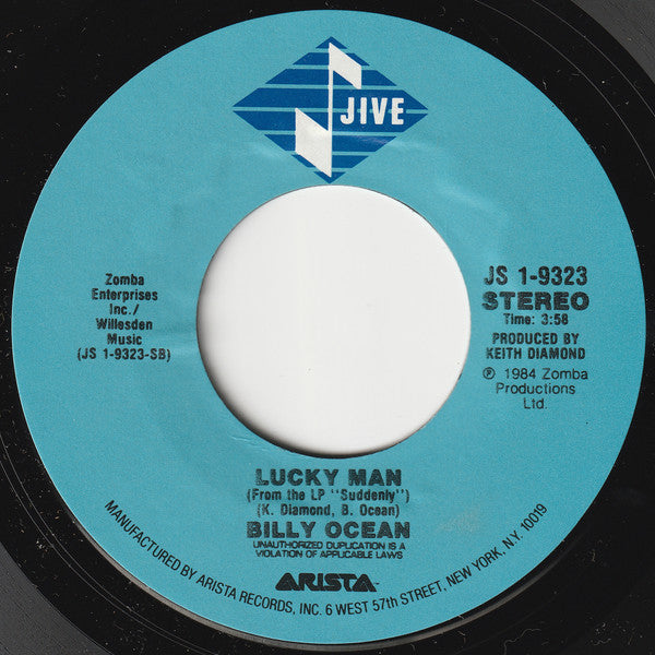 Billy Ocean : Suddenly (7", Single, Styrene, Ind)