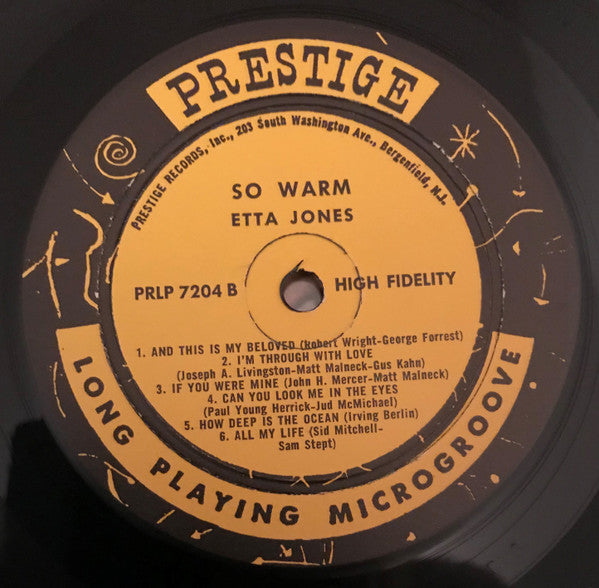 Etta Jones And Strings : So Warm (LP, Album, Mono)