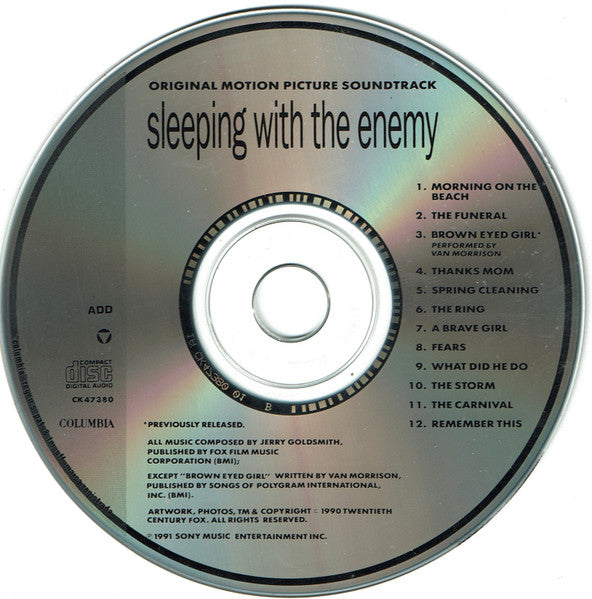 Jerry Goldsmith : Sleeping With The Enemy (Original Motion Picture Soundtrack) (CD, Album, CMU)