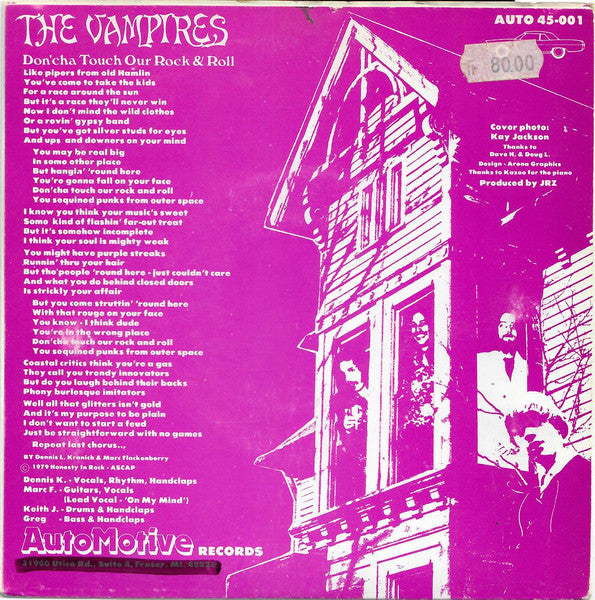 The Vampires (4) : Don'cha Touch Our Rock & Roll (7")