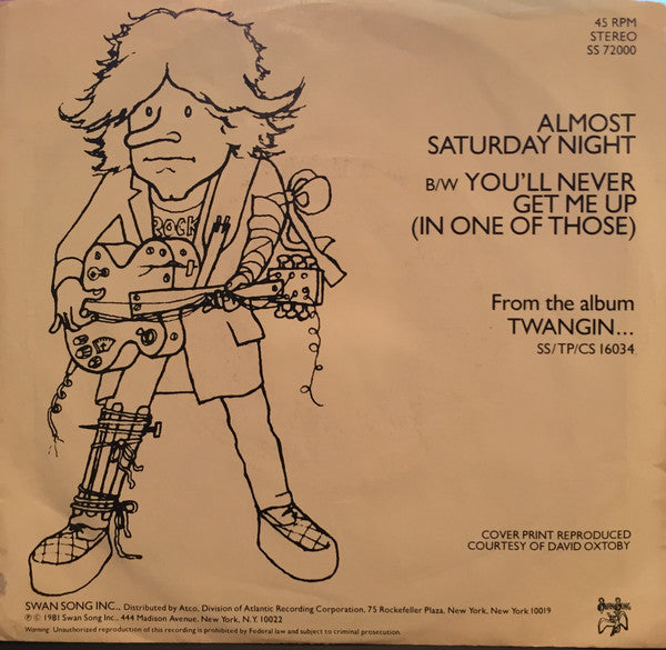 Dave Edmunds : Almost Saturday Night (7", Single, Styrene, All)