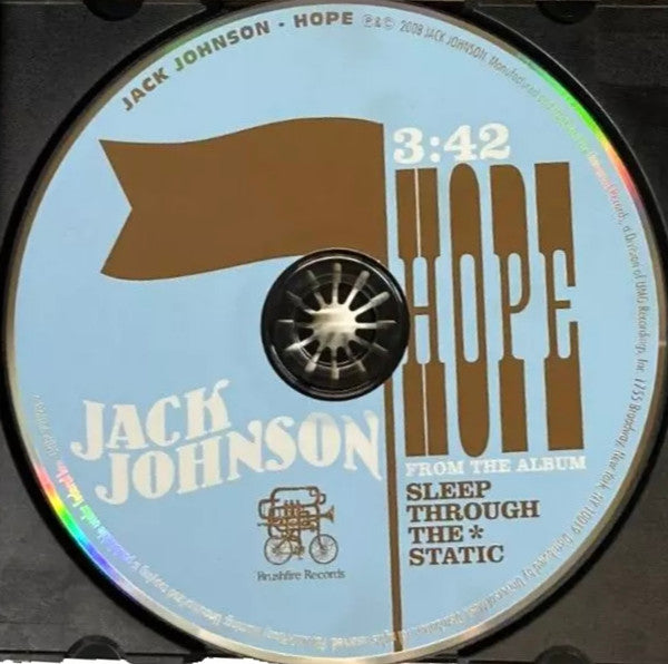 Jack Johnson : Hope  (CD, Single, Promo)