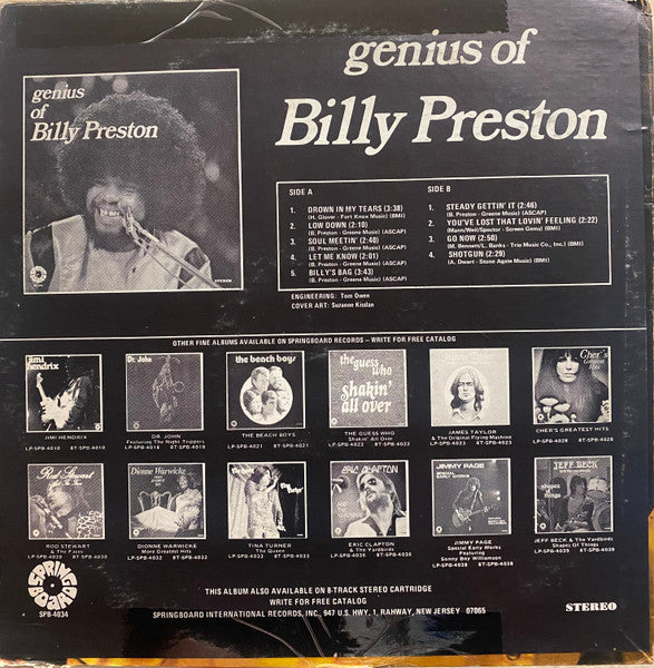 Billy Preston : The Genius Of Billy Preston (LP, Comp)