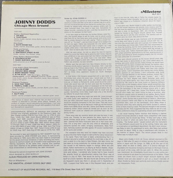 Johnny Dodds : Chicago Mess Around (LP, Comp, Mono, RE)