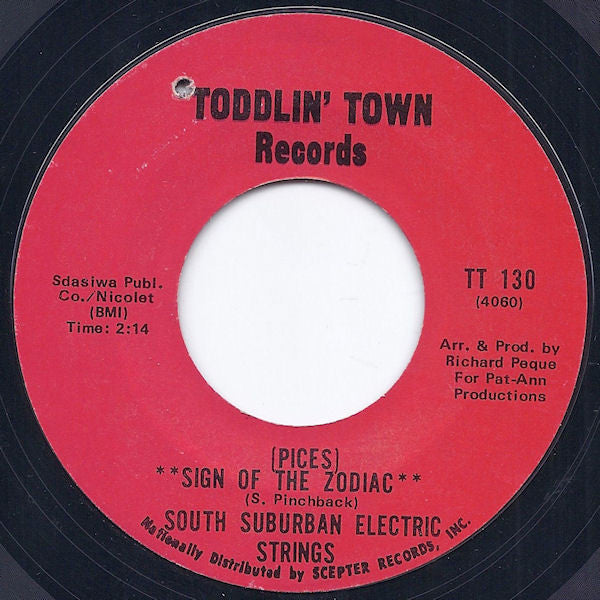 South Suburban Electric Strings : (Pices) Sign Of The Zodiac / Blues For Strings And Things (7")