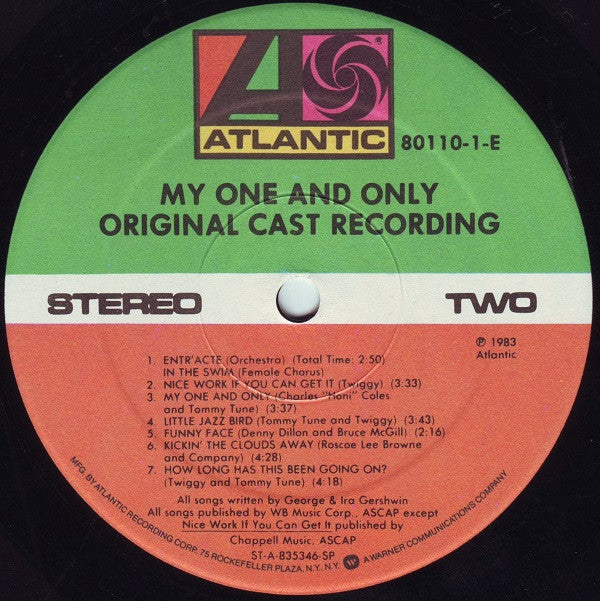 Twiggy (2) And Tommy Tune (2) : My One And Only (Original Cast Recording) (LP, Album, SP )