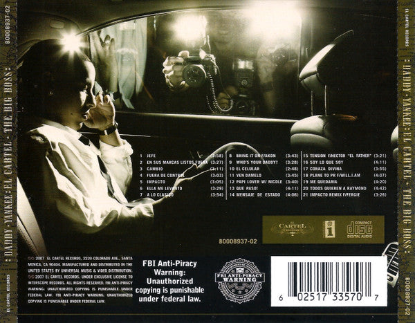 Daddy Yankee : El Cartel: The Big Boss (CD, Album)