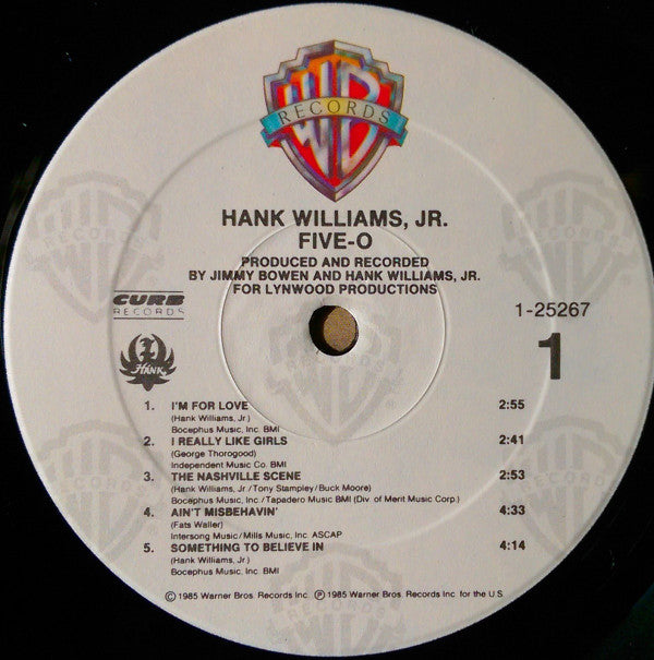 Hank Williams Jr. : Five-O (LP, Album, Spe)