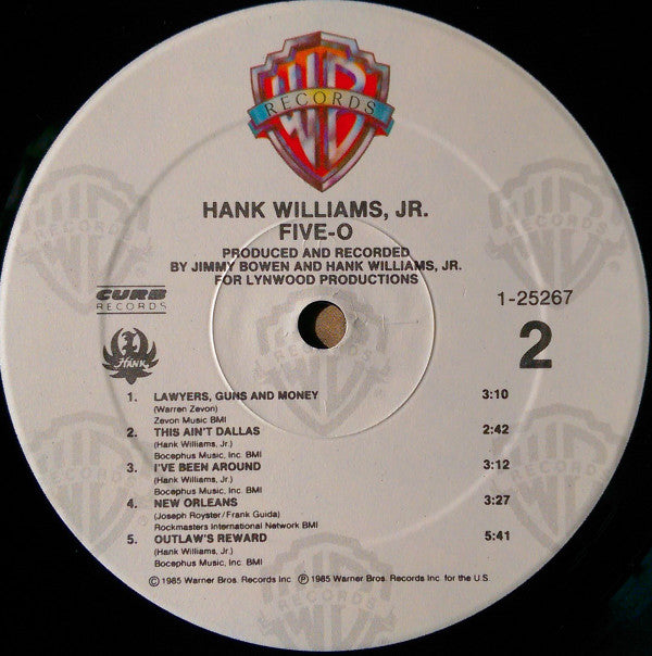 Hank Williams Jr. : Five-O (LP, Album, Spe)