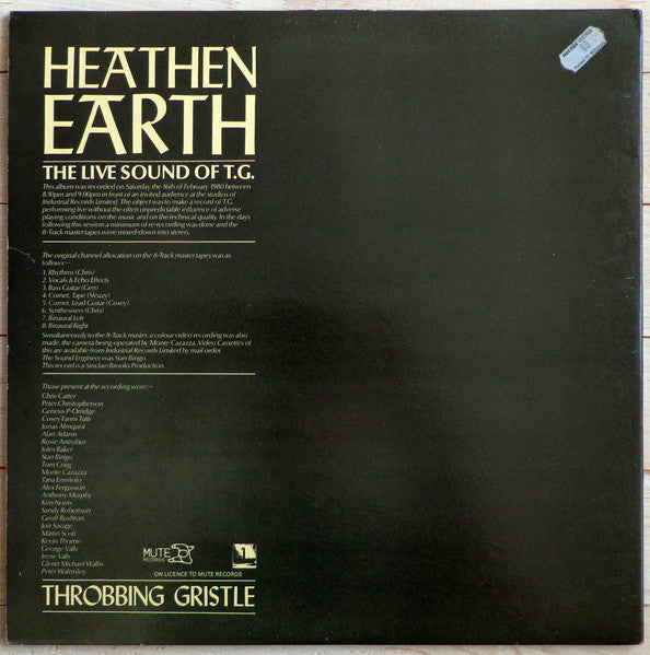 Throbbing Gristle : Heathen Earth (LP, Album, RE, Gat)