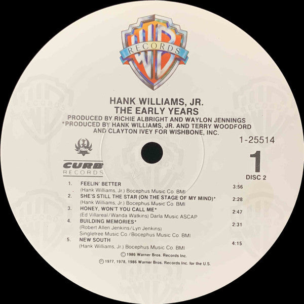 Hank Williams Jr. : The Early Years (2xLP, Comp, All)