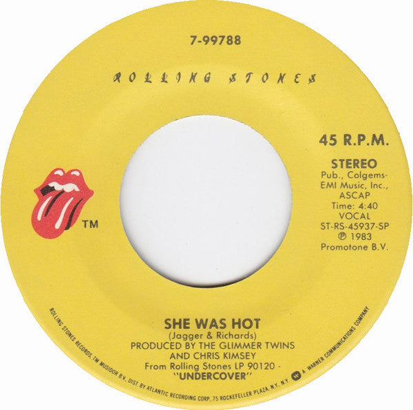 The Rolling Stones : She Was Hot (7", Spe)