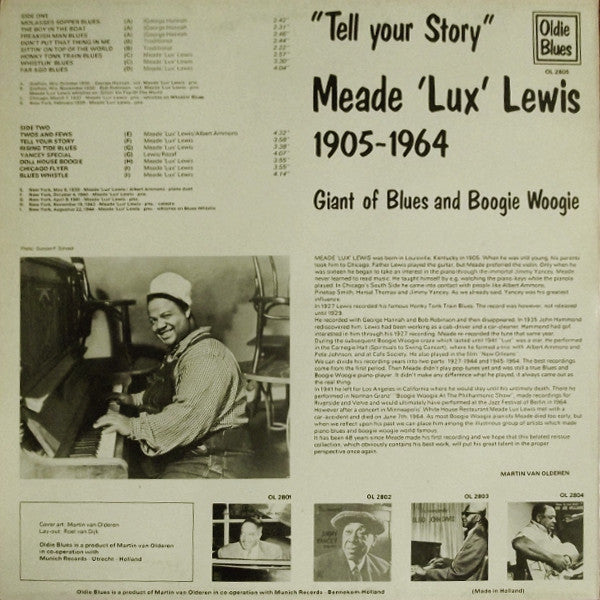 Meade "Lux" Lewis : Tell Your Story (LP, Comp, Mono)