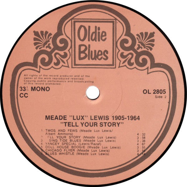 Meade "Lux" Lewis : Tell Your Story (LP, Comp, Mono)