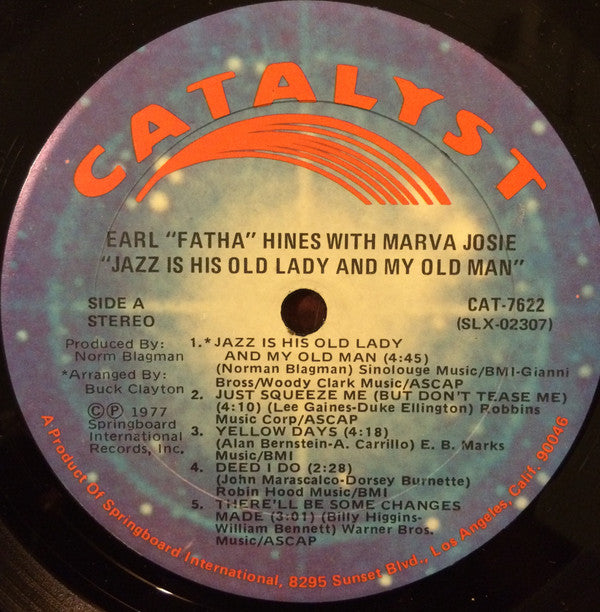 Earl Hines and Marva Josie : Jazz Is His Old Lady... And My Old Man (LP, Album)