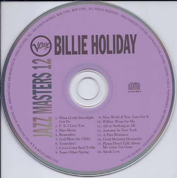 Billie Holiday : Verve Jazz Masters 12 (CD, Comp)