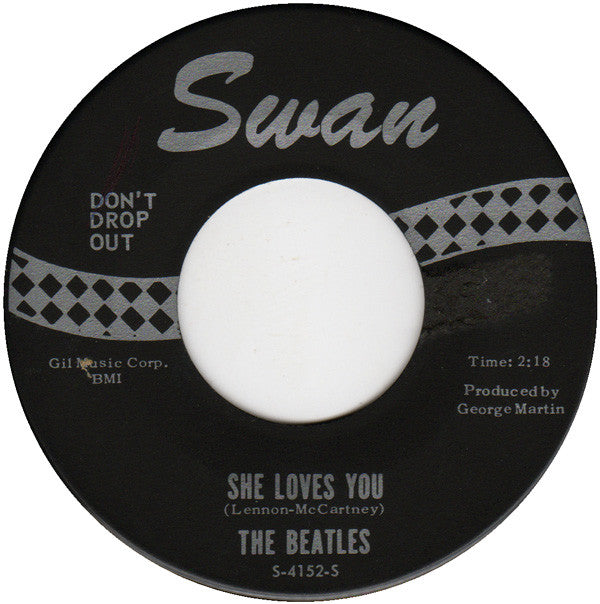 The Beatles : She Loves You (7", Single, Bla)