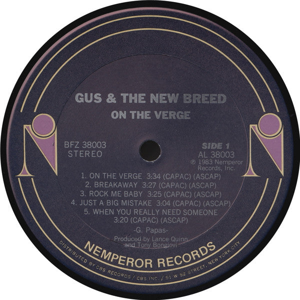 Gus : On The Verge (LP, Album)