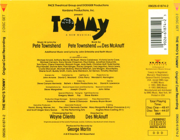 Various : The Who's Tommy (Original Cast Recording) (2xCD, Album)