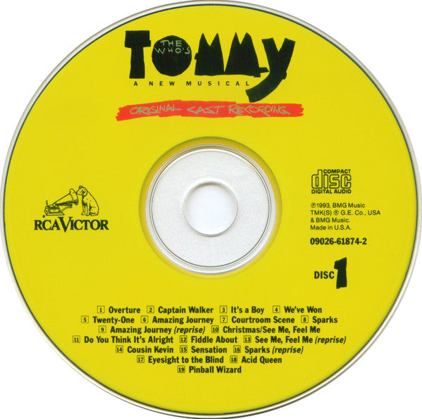 Various : The Who's Tommy (Original Cast Recording) (2xCD, Album)