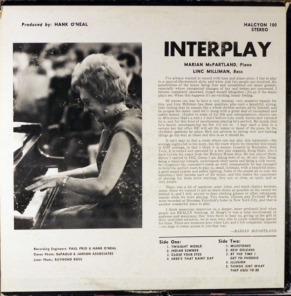 Marian McPartland : Interplay (LP, Album)